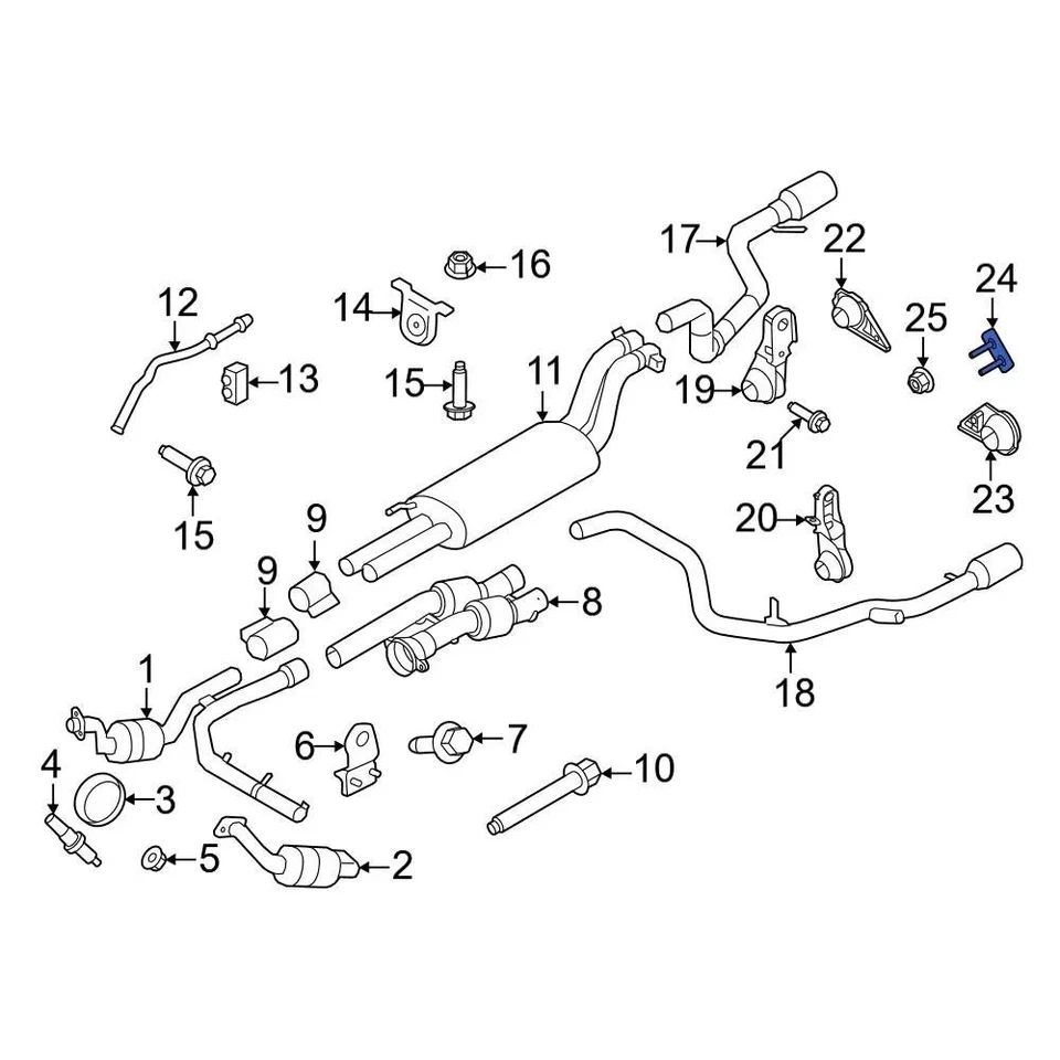 For Ford F-150 2017-2025 Ford HL3Z5260A Exhaust System Hanger Bracket Foto 1 de 4