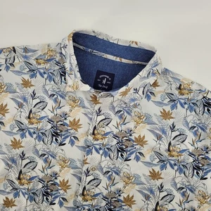 JOHNNIE-O Top Shelf Mens Medium Hawaiian Shirt Button Up Floral Print - Picture 1 of 6