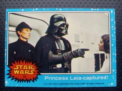 1977 Topps Star Wars Series 1 Blue Border #10 Princess Leia-Captured NRMT/MINT - Image 1 of 3