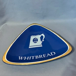 Cenicero de colección Bandeja de cenizas Anuncio de cigarrillos Pan blanco Gresley Inglaterra Piedra Dorado Azul - Imagen 1 de 5
