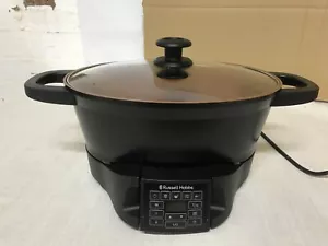 Russell Hobbs 6,5L Multifornello 8 Funzioni Slow Cooker Pentola Alluminio 750W Nero - Foto 1 di 16