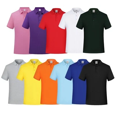 Camiseta polo informal de algodón suave para hombre Dri-Fit Jersey manga corta para deportes golf Foto 1 de 2