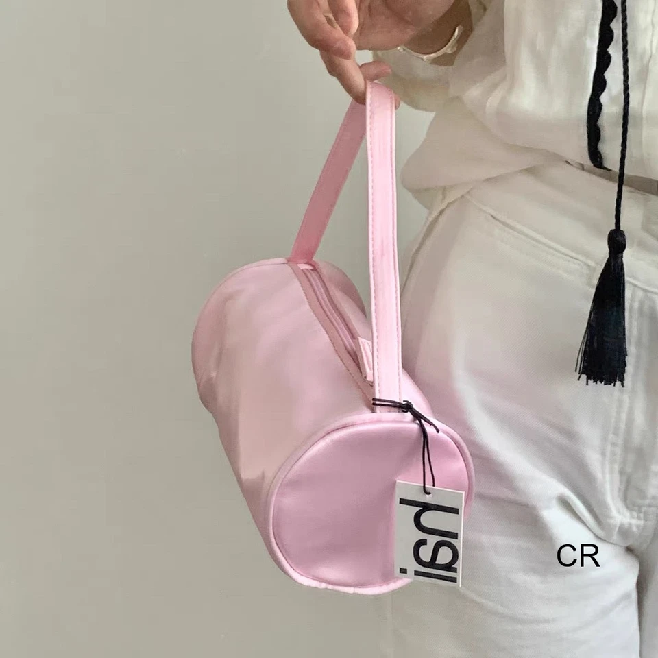 Hai British Vintage Cylinder Bag Handbag Female Silk Satin Solid Color Bag - Image 1 of 4