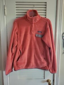 Patagonia Re-Tool Orange Snap-T Pullover Fleece Jacket, Women's Size Large
