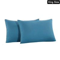 MOHAP 2 Pack Zippered Pillow Cases Pillowcase Microfiber Queen Size Light Purple