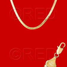 Wholesale Clearance Lots 18" 14K Gold Vermeil 4.5mm Herringbone Necklace Wve