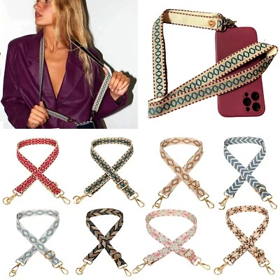 Embroidery Strap For Mobile Phone Crossbody Bag Straps Ethnic Aztec Circle Print - Image 1 of 2