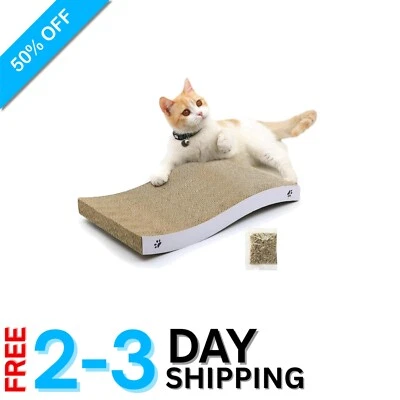 Double-Sided Cat Scratcher Pad, Heavy-Duty Recyclable Cardboard, 15.75" - Image 1 of 4