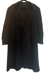 Custom Ferragamo Men's Size 42 Herringbone Wool & Cashmere Long Overcoat Coat - Picture 1 of 16