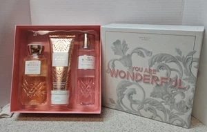 New Bath & Body Works Boxed Set 3 PURE WONDER Shower Gel Perfume Mist Body Cream - Picture 1 of 3