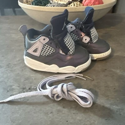 Nike Air Jordan 4 Retro Tono Púrpura Bebé/Niño Pequeño 5c Sin Caja Foto 1 de 4
