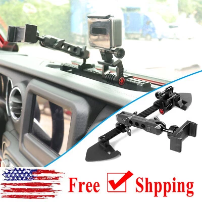 For Jeep Wrangler JL 2018+ 2/4Dr 1PCS Black Cell Phone Holder Dash Mount Bracket Foto 1 de 4