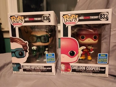 The Big Bang Theory Sheldon As The Flash And Leonard as Green Lantern EXCLUSIVE! - Image 1 of 4