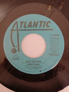 Bobby Darin "Mack The Knife" promo reissue 45 from 1987 never played free ship - Picture 1 of 1