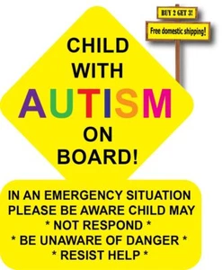 Child With Autism On Board Triangle In An Emergency Situation Decal Sticker p248 - Bild 1 von 1