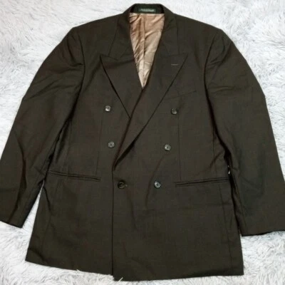 Chaqueta Brandini Vintage para Hombres 42 Altos Traje de Lana Verde Abrigo Bolsillos Le Collezioni Foto 1 de 4
