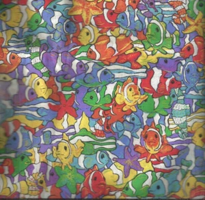 Tela Tesoros atemporales brillantes peces payaso - Imagen 1 de 1