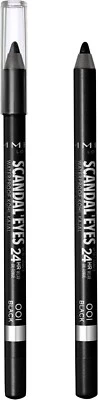 RIMMEL Scandaleyes 24Hr Waterproof Kohl Kajal Eyeliner Liner Pencil - 001 Black - Image 1 of 4