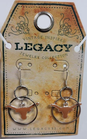 Texas Longhorns Hoop Earrings Dangle Legacy Cover