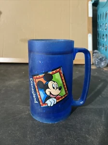 Walt Disney World Mickey ThermoServ Freezer Mug Blue Plastic Cup Vintage -AA - Picture 1 of 6