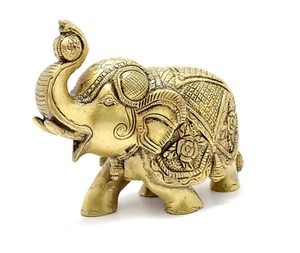 Maharaja Elefant Design Messing Prunkstück Statue Idol Figur - Bild 1 von 4