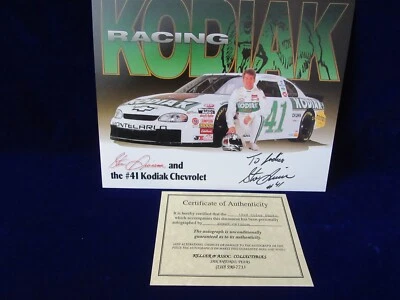 SIGNED ORIGINAL W/COA STEVE GRISSOM COLOR 8X10 PHOTO NASCAR NHRA DRAG RACING - Image 1 of 4