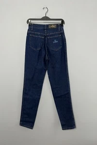 Pantalones de mezclilla elásticos Fendi Roma FF vintage para mujer azul marino logotipo IT 41 - Imagen 1 de 8