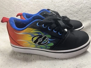 Heelys Rainbow Fire Flames Pro 20 Prints Shoes Size 2 boys youth 10384 - Picture 1 of 9