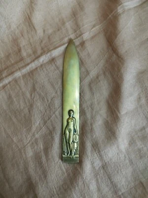 Coupe Papier Bronze Signé Pierre Turin - Photo 1/4