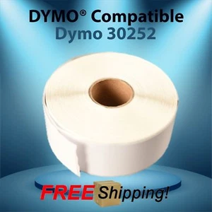 Dymo Compatible LabelWriter 30252 White Paper Rolls Twin Turbo Duo - Picture 1 of 70