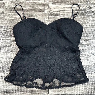 Victoria’s Secret Muy Sexy Talla MED Inalámbrico Negro Encaje Corsé Bustier Cremallera Trasera Foto 1 de 4