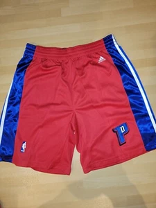 Adidas Authentic NBA Shorts Pistons Team Red Alternate sz 38 - Picture 1 of 3