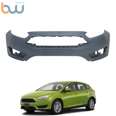 For Ford Focus 2015 2016 2017 2018 S/SE/SEL 4-Door Primed Front Bumper Cover - Image 1 of 4