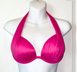 New Electric Pink Push Up Marilyn Bikini Bra Top D - Picture 1 of 4