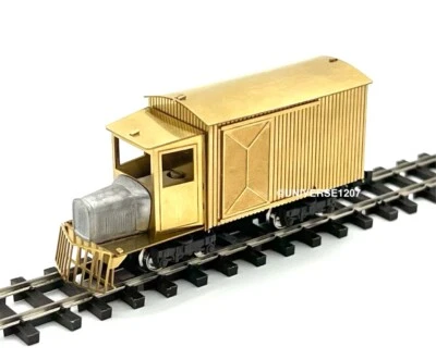 HOn30/HOe/HOn2-1/2 Aru Narrow Gauge Box Rail Truck Baby Goose RTR Brass Model - Image 1 of 4
