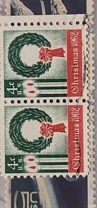 US Scott #1205 1962 Christmas 4c Used Pair - #B299 - Picture 1 of 2