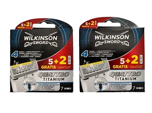 14 Wilkinson Sword Quattro Titanium Rasierklingen mit Core Motion Technology - Bild 1 von 2