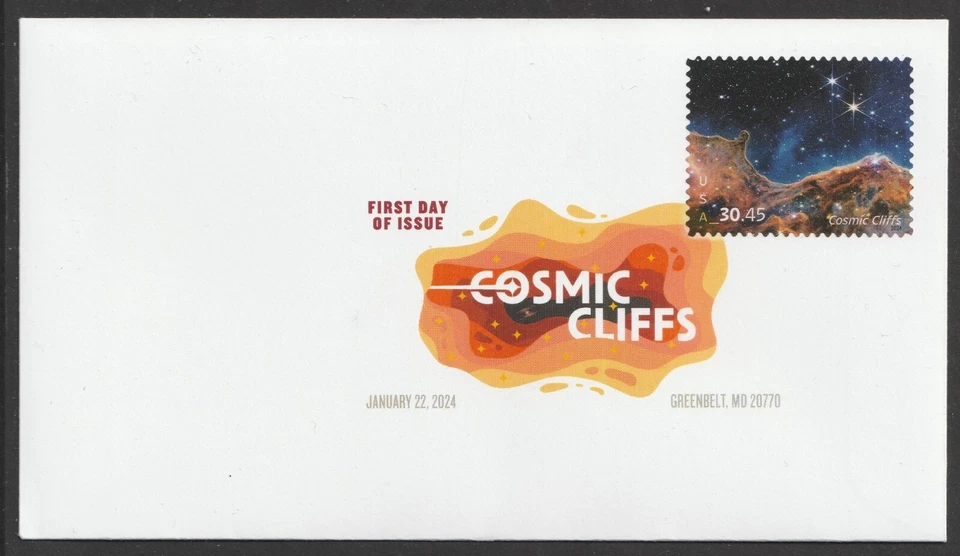US 5828 Express Mail Cosmic Cliffs DCP FDC 2024 - Image 1 of 1