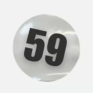 Pair of 12" Magnetic Race Car Number 59 Circular Magnet - Picture 1 of 1