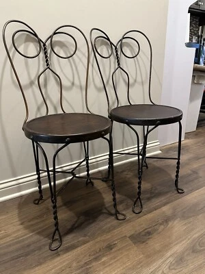 The Bishop Babcock Becker Co. Vintage Ice Cream Parlor Chairs (2) FREE SHIPPING - Image 1 of 4