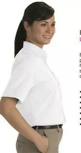 Camisa Mujer Edwards Oxford Blanca XXS XS Pequeña Med Grande XL 2x 3x Nueva 5027 - Imagen 1 de 4