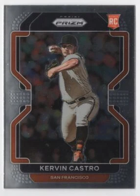 2022 Panini Prizm ROOKIE Kervin Castro Rookie San Francisco Giants #34 - Image 1 of 2