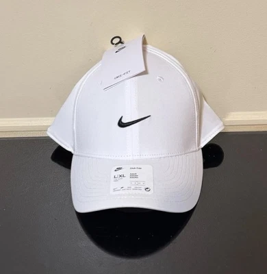 New!! Nike Unisex Dri Fit Club Cap White Swoosh Strapback Size L/XL  HF5045-100 - Image 1 of 4