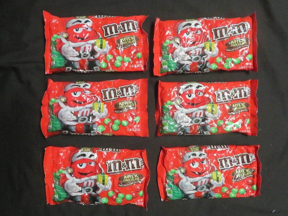 (6) Bolsas de dulces de chocolate con leche M&M's 11,4 OZ cada una (4,275 lb en total) ¡DELICIOSAS! Foto 1 de 2