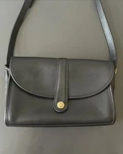 Vintage Coach 80er schwarz Glattleder Rolltasche Schulter Crossbody Made in USA - Bild 1 von 22
