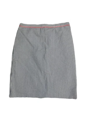 J Crew Factory feminino nº 2 saias lápis rosa tamanho 12- listradas preto/branco - Imagem 1 de 4