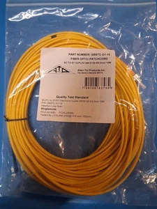 Allen Tel Products SC-ST Duplex SM 9/125 3.0 15M Fiber Optic Patch Cable - Afbeelding 1 van 2