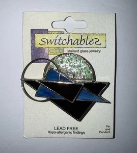 Vintage Switchables No Lead Stained Glass Pin Hypo Allergenic Findings Wire Deco - Picture 1 of 4