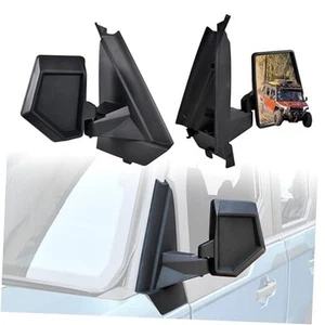 Side Mirrors with Guard Plate Mounted on A-Pillar for Polaris Xpedition  - Picture 1 of 7