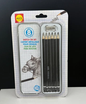 Conjunto de esboço Alex 8 peças com afiador - Novo na caixa - Imagem 1 de 4